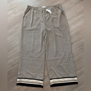 NTW Abercrombie & Fitch Wide-Leg Pants with Striped Hem